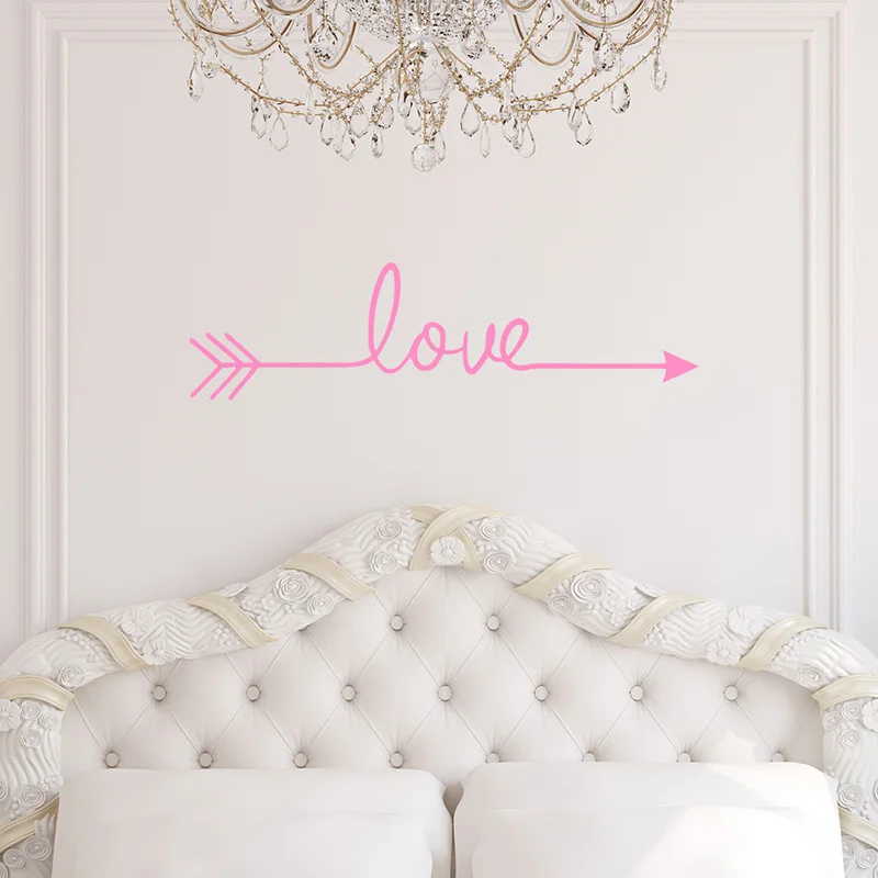

quotes LOVE Art wall sticker DIY Nordic style love arrow vinyl stickers living room bedroom decoration 2019
