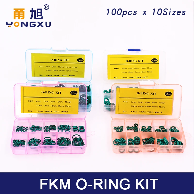 FKM O-Ringe Rubber Seal Washer Green O Ring OD 4 mm 70 mm WD 1 mm 3.1 mm