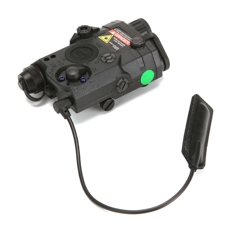 Caixa de Bateria Verde com Branco Lanterna e Lente Askco Airsoft Militar Tático - Peq-15 Laser Ponto Led ir Orangial an 9 Esporte e Lazer