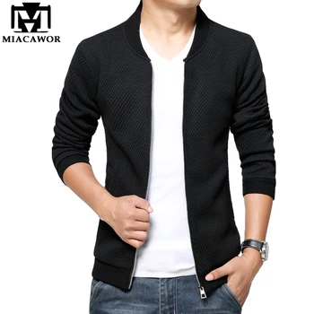 

Plus Size 5XL 2019 New Knitting Coat Fashion Solid Colors Men's Jacket Baseball Jaqueta Masculina Spring Autumn Jackets MJ260