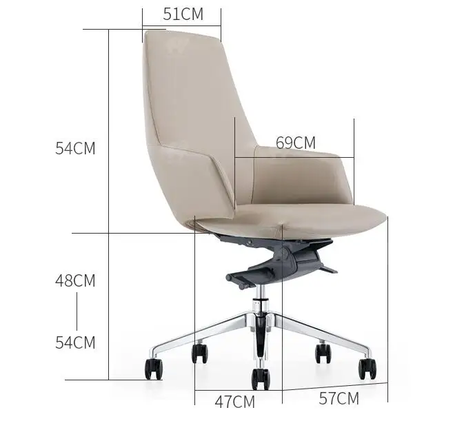 Leather boss chair reclining computer chair home modern minimalist conference chair designer office chair. -