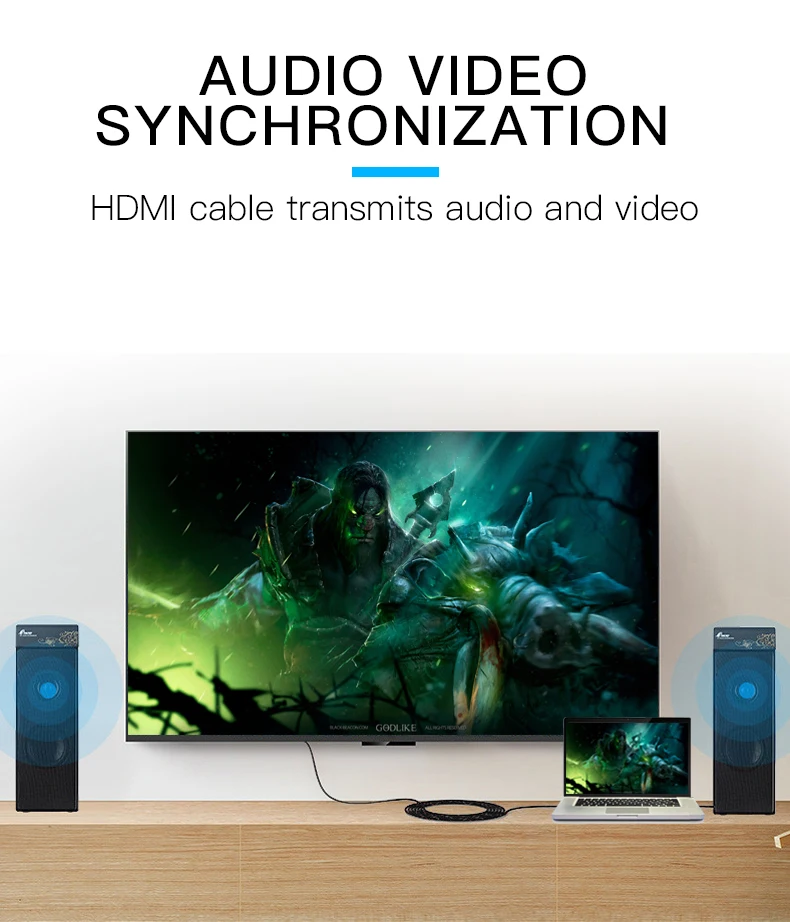 VEnTIOn HDMICable hdmi-hdmi кабель 5 м HDMI 2,0 кабель адаптер 4K 3D 1080P для Apple tv nintendo Switch lcd PS3 PS4 проектор ПК