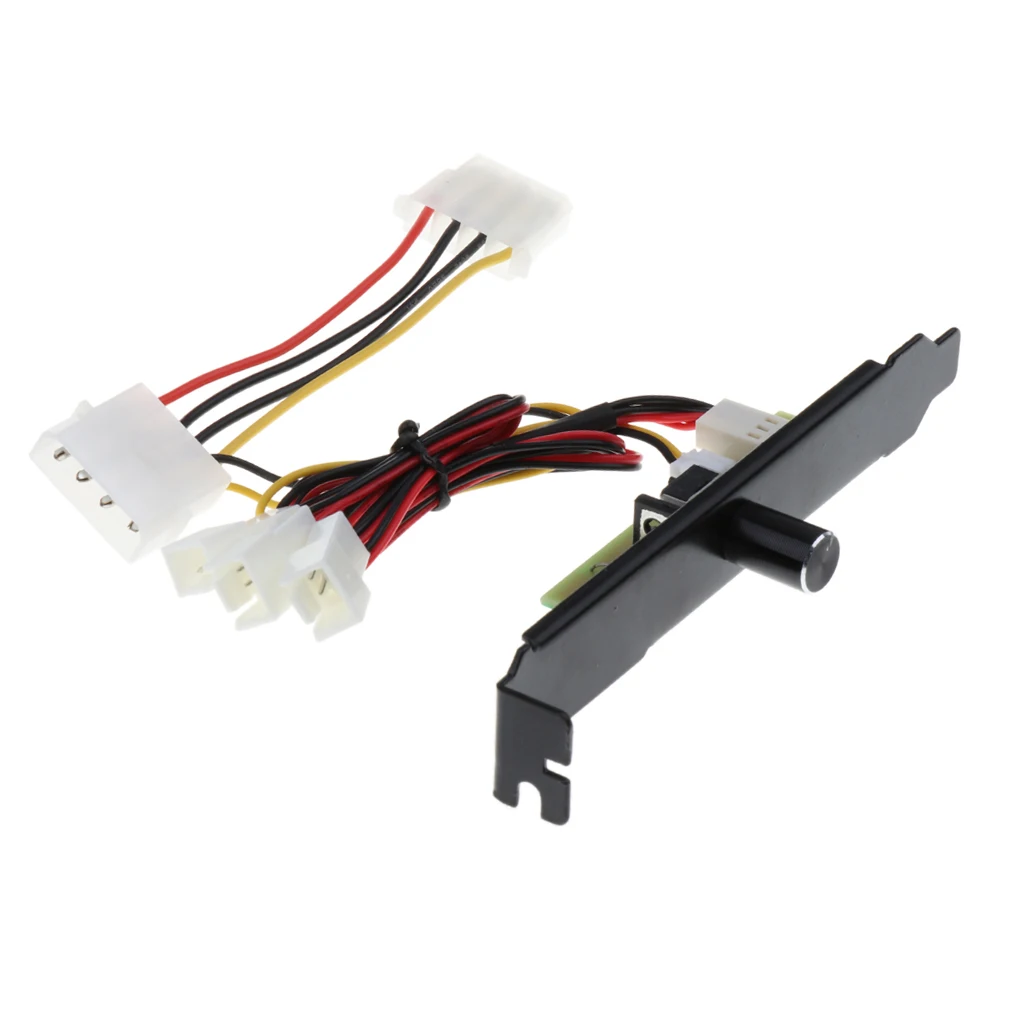 

4 Channels 4pin PC Cooler Cooling Fan Speed Controller PCI Bracket 12V Power PCI Back Slot Bracket