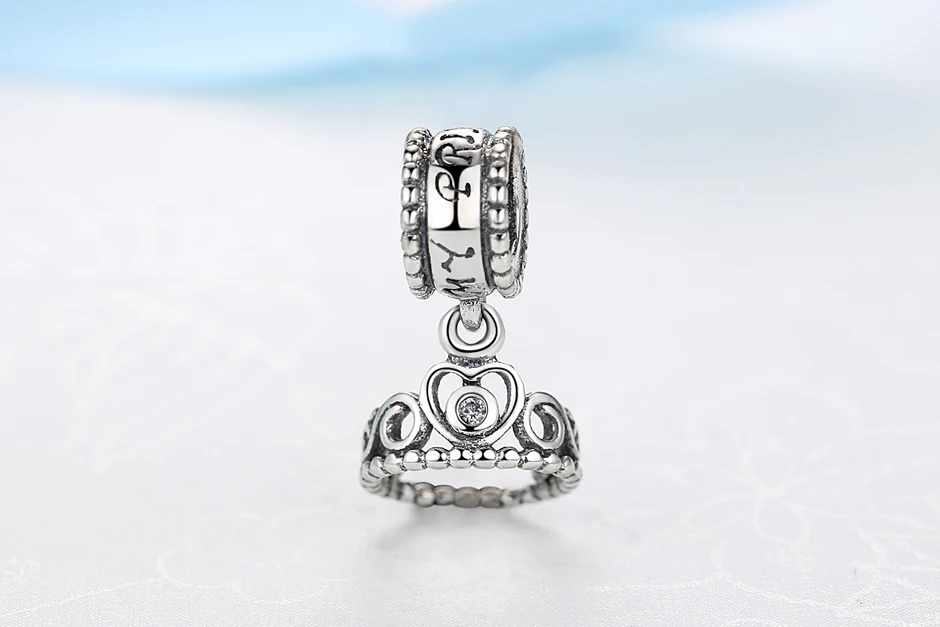 925 пробы серебряные Ювелирные наборы Моя Принцесса Тиара серьги кольца Шарм бисера подвески ожерелья для мужчин для женщи