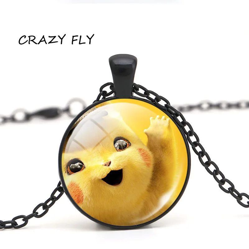 Магазин Crazy Fly новые модные ювелирные изделия черное ожерелье Покемон детектива