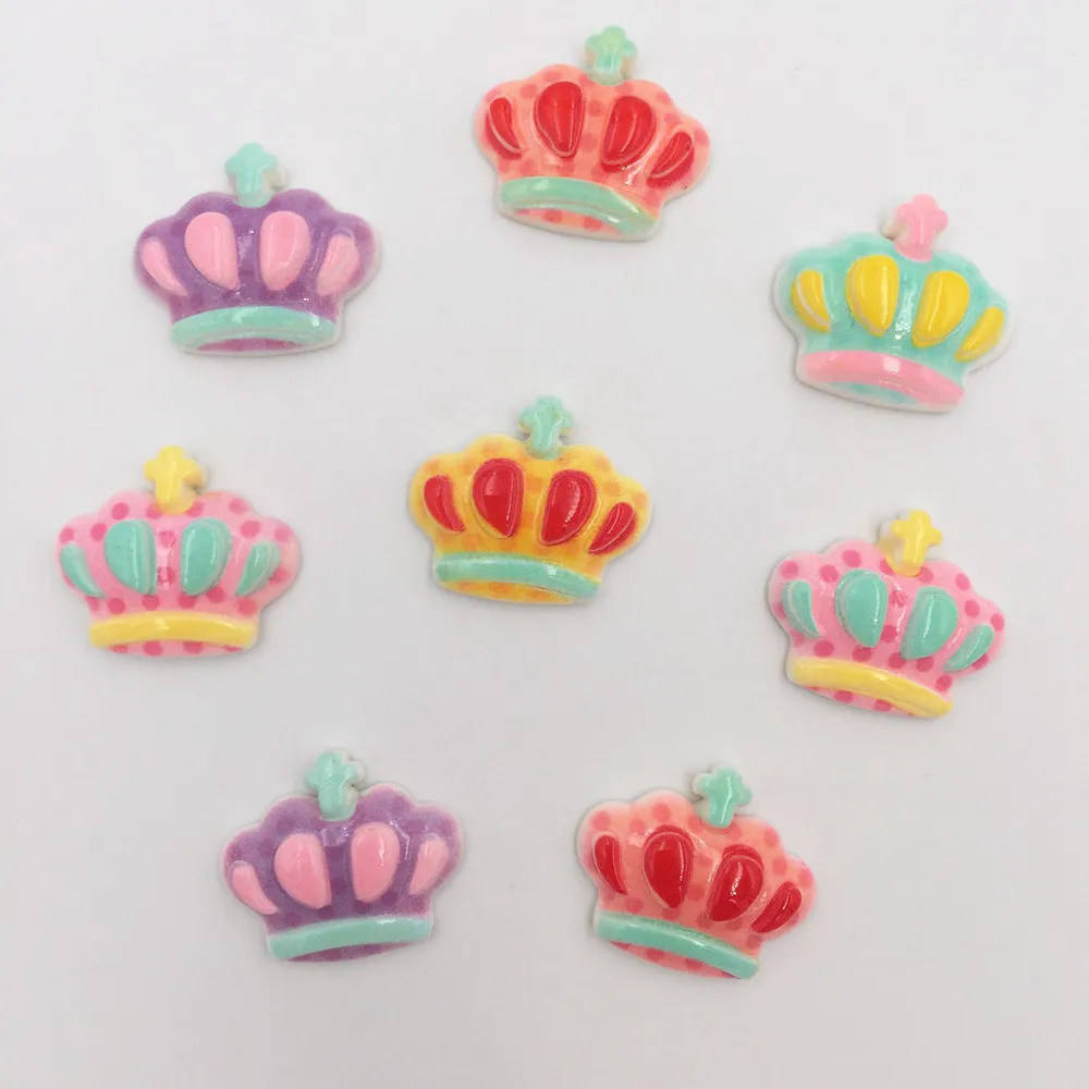 

20pcs Resin Cute crown Flatback Stone Child Scrapbook miniature christmas home decoration accessories SK74*2
