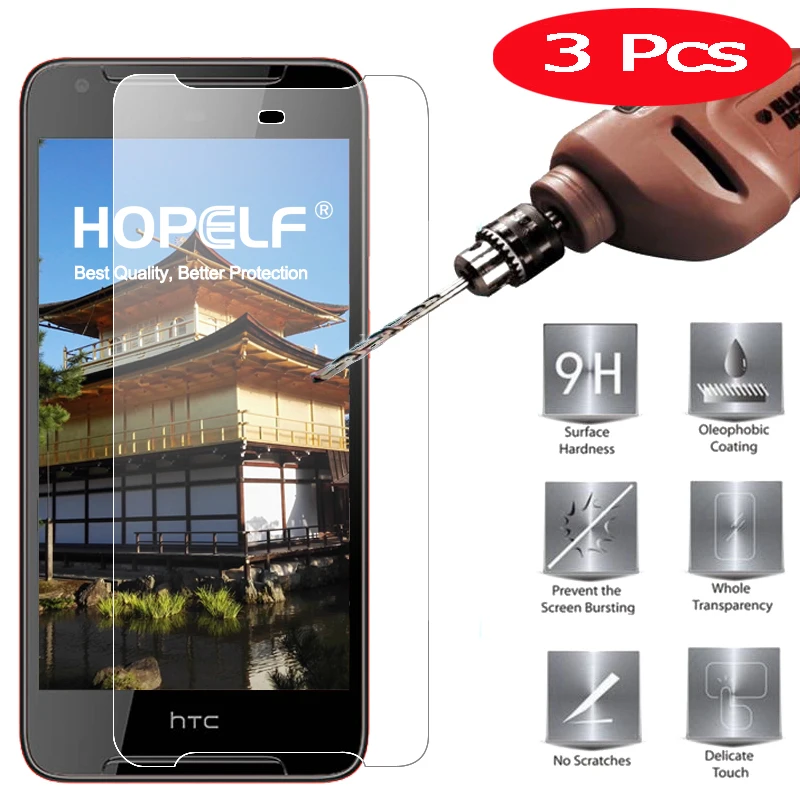 3 шт закаленное стекло для HTC Desire 628 протектор экрана 9 H 2.5D Защитная пленка