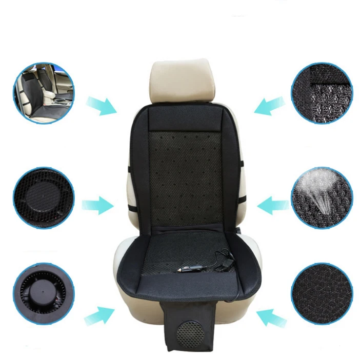 

automobile 12V/24V Cool Fan Car Seat Covers Universal Fit SUV sedans Chair Pad Cushion with Motor driving summer ventilation Wh