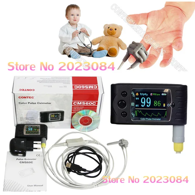 CE,Neonatal Infant pediatric Kids Born Pulse Oximeter Spo2 Monitor USB,CMS60C CONTECin Blood