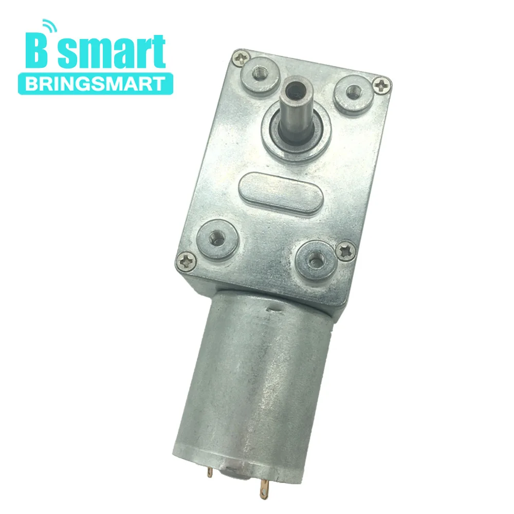 

Bringsmart JGY-370 DC Worm Gear Motor 12V 24V DC Motor Speed Controller Self-lock Reversed Gearbox Mini Motor Reductor for DIY