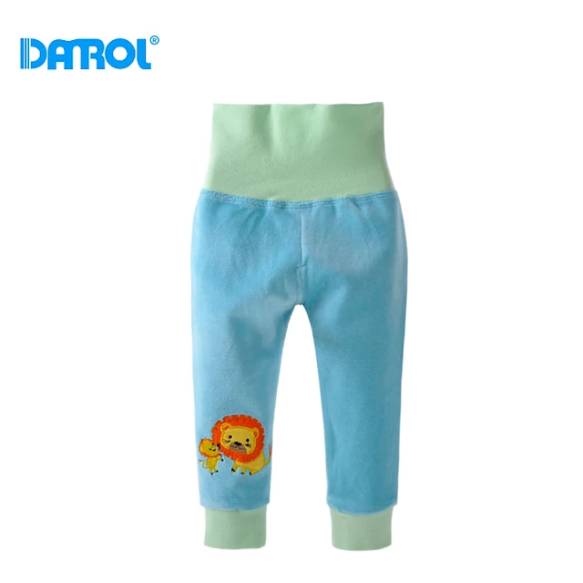 9M 24M Cotton Baby Boy Clothes Elastic Full Length Baby Pants High