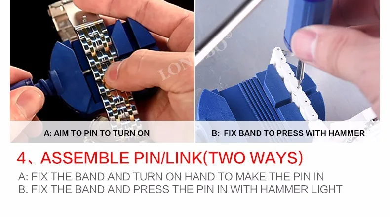 LONGBO полезные часы ремешок ссылка булавки Remover Repair Tool с синий пластик Материал 800010C
