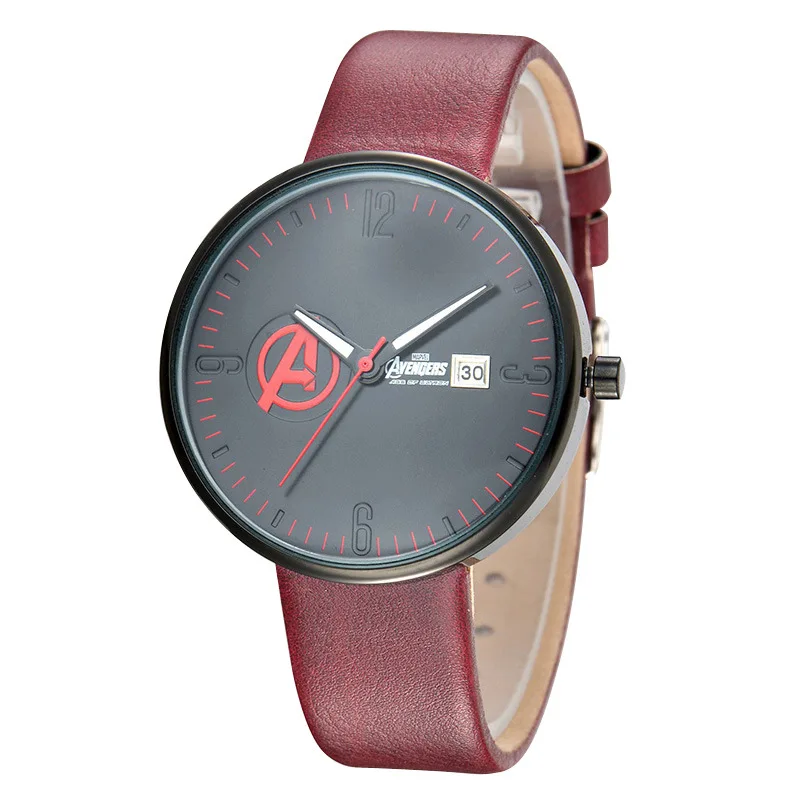 

Hot Official Marvel Heroes Watch Avengers Captain America Iron Man Calendar Waterproof Mens Watches Top Brand Luxury Sports