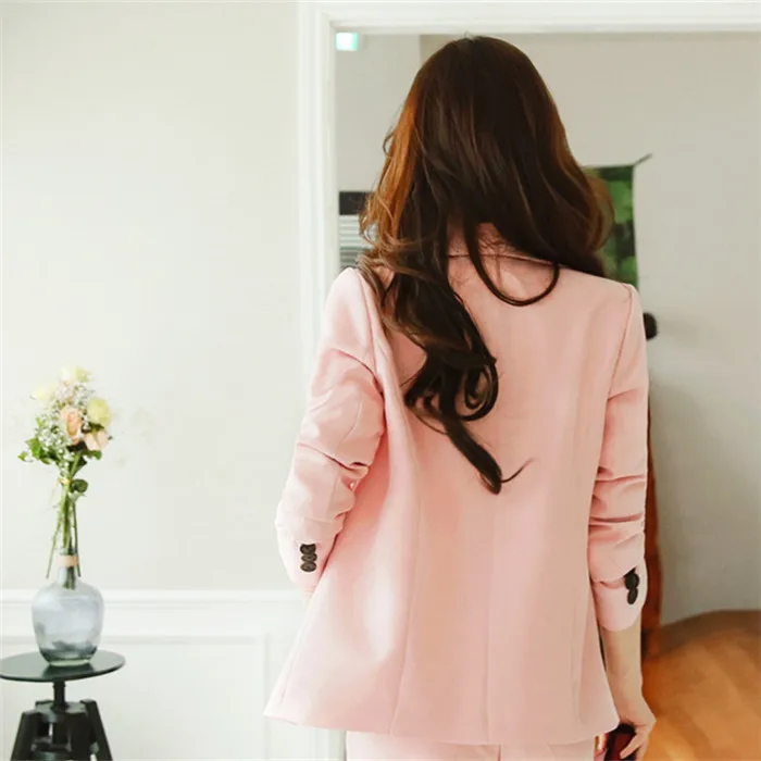 Neuf Costume Tempérament Professionnelle Automne Costumes Veste Casual Femme Printemps pièce Femelle Long Deux Rose Pantalon tqzXWxwf4n