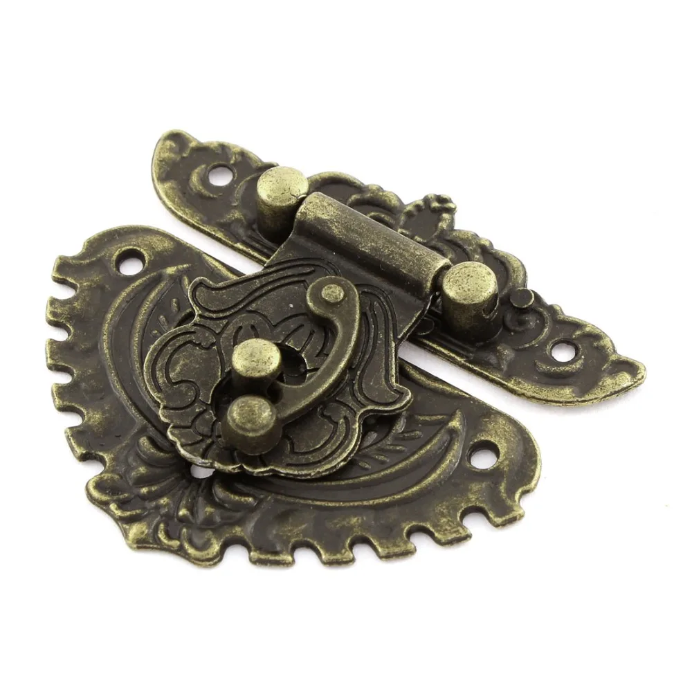 1Set 70mmx55mm Vintage Style Flower Shape Decorative Jewelry Box Latch