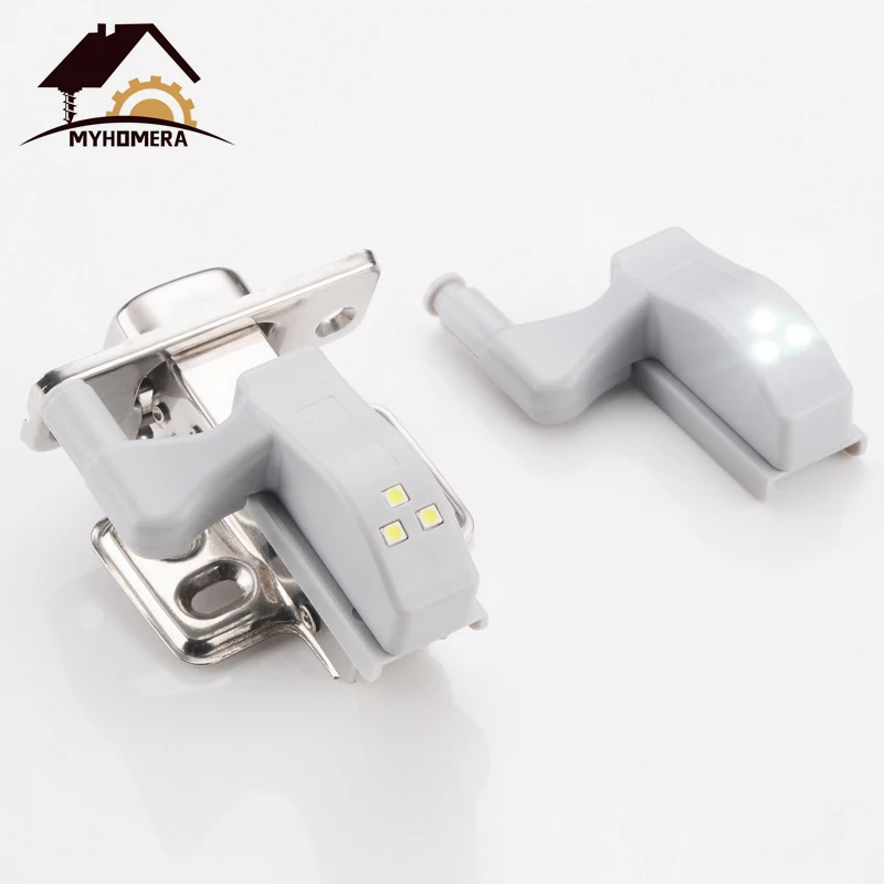  Myhomera 10Pcs Lot LED Cabinet Hinge Light Wardrobe Sensor Touch Lamp Night Lights Under Inner Cupb - 32965988834
