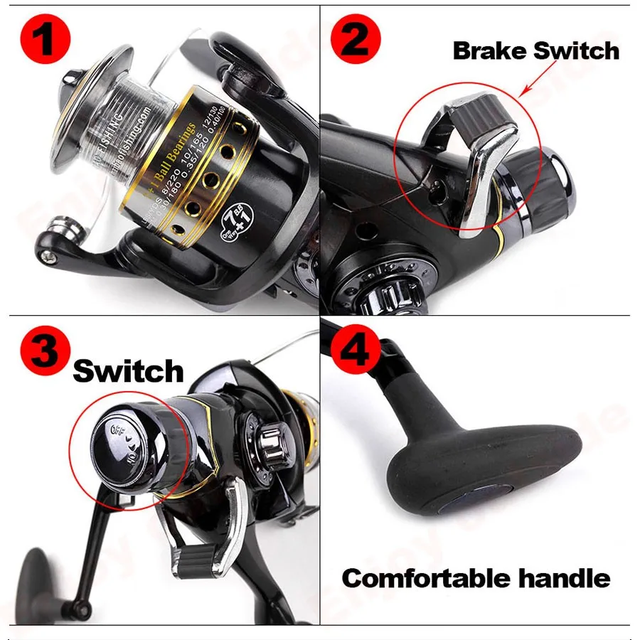 New arrival Saber Dual Brake Carp Reel with Gear Ratio 5.5:1 Spinning Fishing Reel Bait Runner System Reel For Carp Fishing Lure