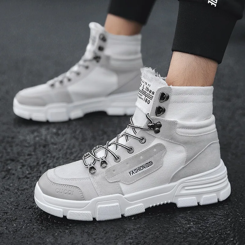 Male Shoe High Help Martin Boots Boots Man Casual Mens Platform Shoes Men Boots Sneakers Zapatos De Hombre Tenis Trainers Scarpe