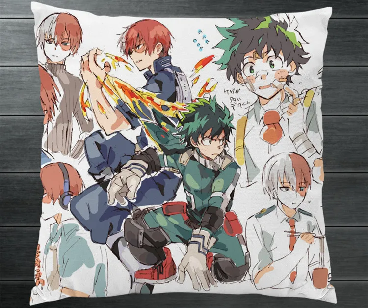 

My Hero Academia Izuku Midoriya Todoroki Shoto Two Side Pillowcase 40x40 Pillow Cushion Case Cover Cosplay Car/Bed/Sofa Decor P5