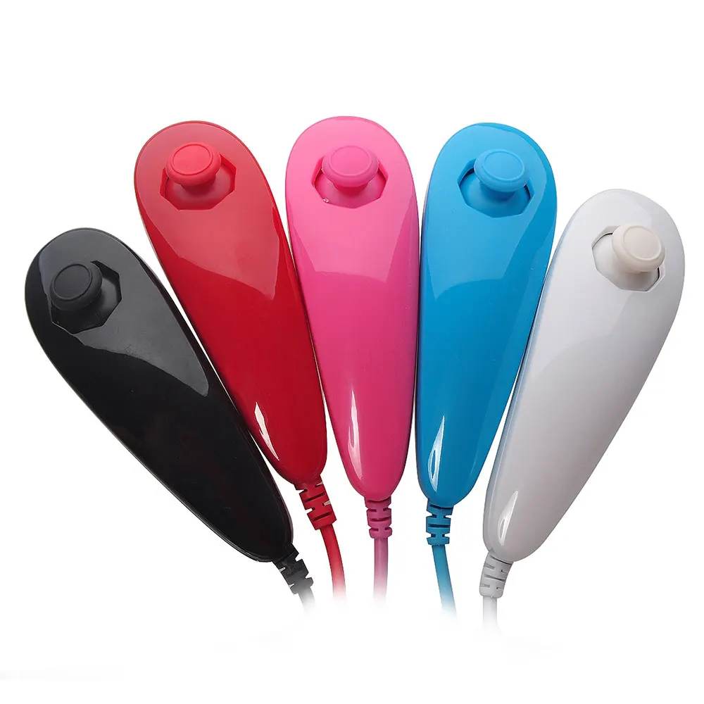 

500pcs colours Nunchunk Controller Remote for Nintend Wii Nunchunk Remote Controller Nunchuck Video Game Pad Accessor lowest