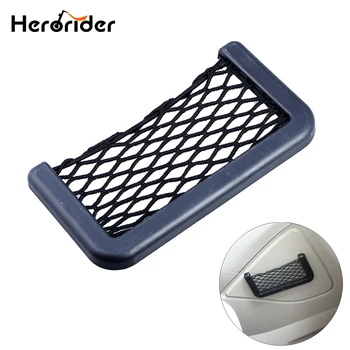 

Herorider Car Phone Box Compartment Net For Universal Car Carrying Bag Car Styling Storage Black