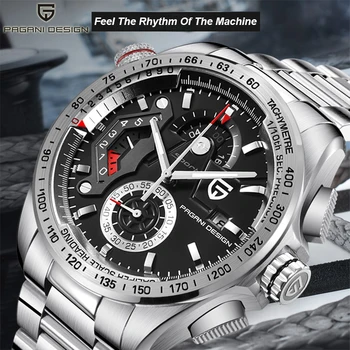 

Mens Watches PAGANI DESIGN Top Luxury Brand Fashion Watch Men Waterproof Stainless Steel Quartz Sport Chronograph Reloj Hombre