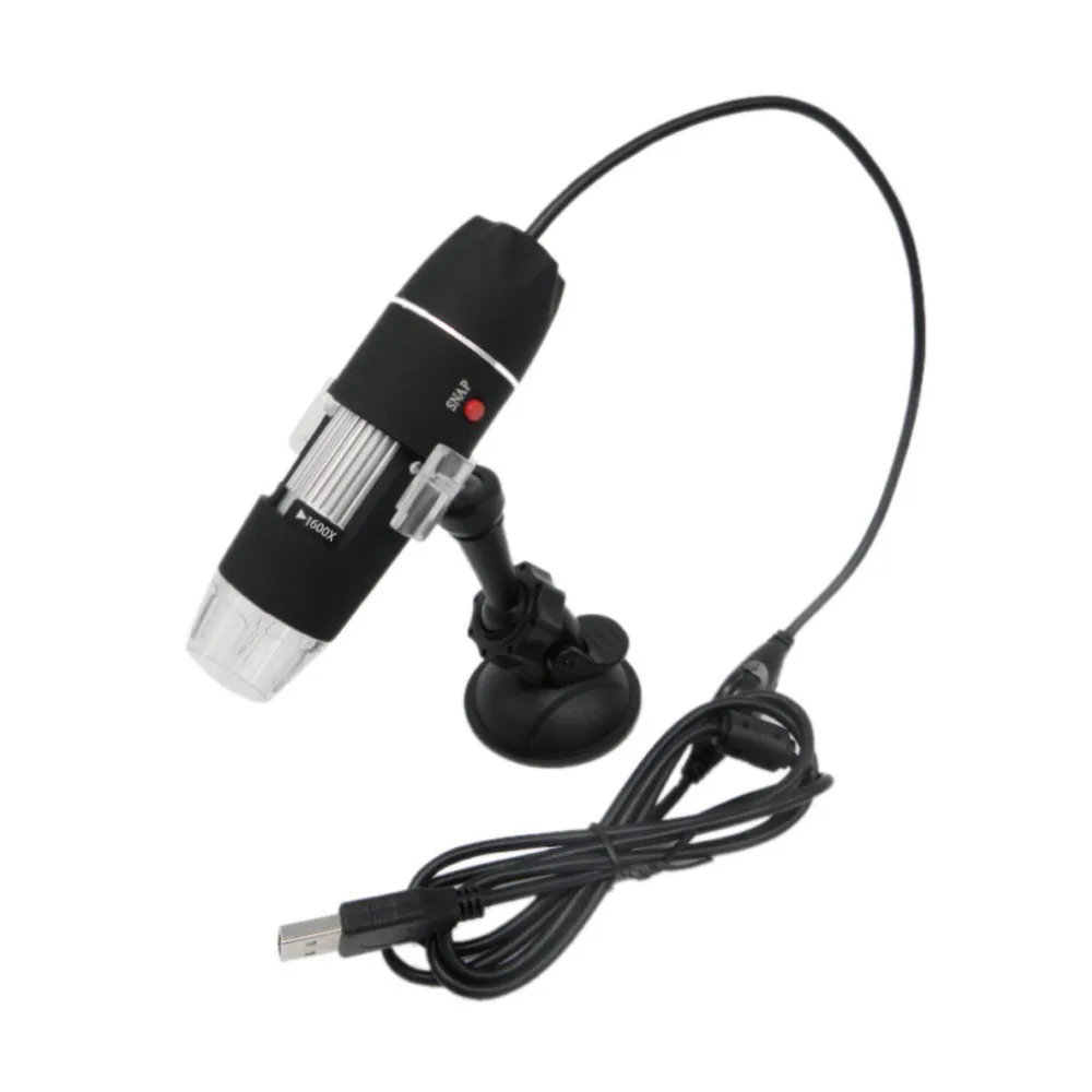 Méga Pixels 1600X8 LED Microscope numérique USB Endoscope caméra Microscopio loupe pince à épiler stéréo électronique grossissement