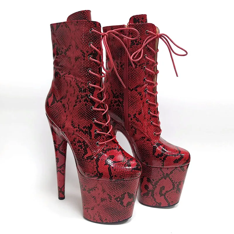 platform snakeskin boots