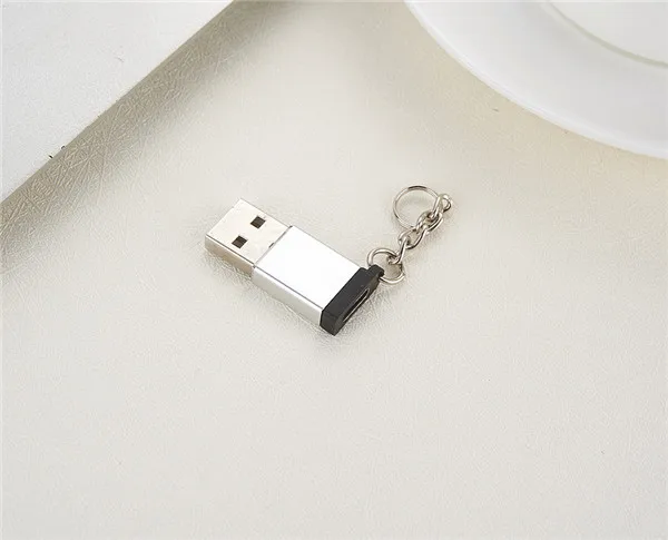 White USB 3,1 Тип C интерфейс конвертер алюминиевый сплав основа для samsung Galaxy Note8 S8 плюс huawei P9 LG с цепочкой - Цвет: White