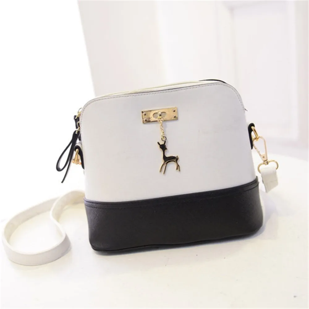 

Woman Make-up Bag Black White Cosmetic Bags Travel Organizer Pockets Pouch Women Fashion PU Shoulder Bag Organizer Soft 2019