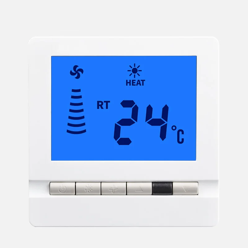 Bcsongben 109d ЖК-экран термостат вентилятор терморегулятор температуры интеллектуальный контроль переключатель термометра панель - Цвет: Blue backlight