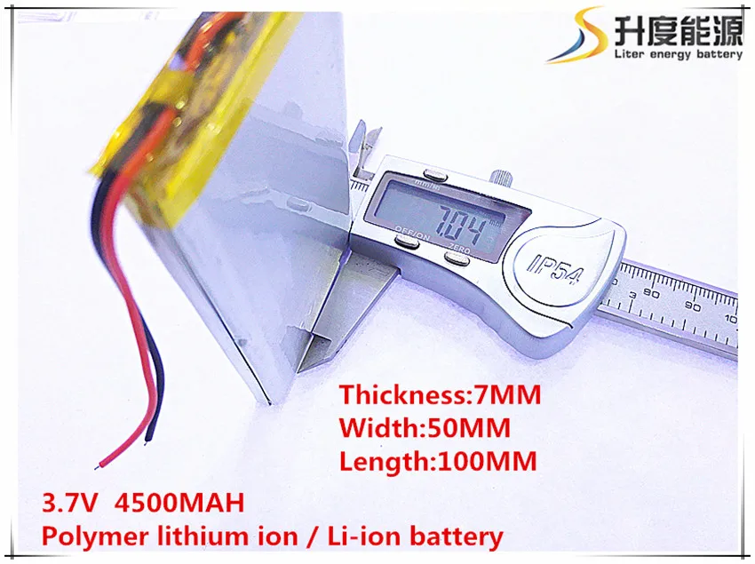 

li-po 10pcs [SD] 3.7V,4500mAH,[7050100] Polymer lithium ion / Li-ion battery for TOY,POWER BANK,GPS,mp3,mp4,cell phone,speaker