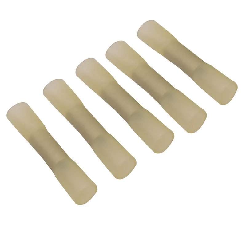 

15 Pcs BHT5.5 Yellow 42 * 8mm Heat Shrink Butt Electrical Crimp Terminals Wire Cable Connectors Waterproof