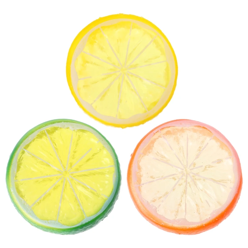 

Fake Lemon Slice Garnish Artificial Fruit Faux Food Party Bar Kitchen Decor Prop beautiful life-like artificial sliced