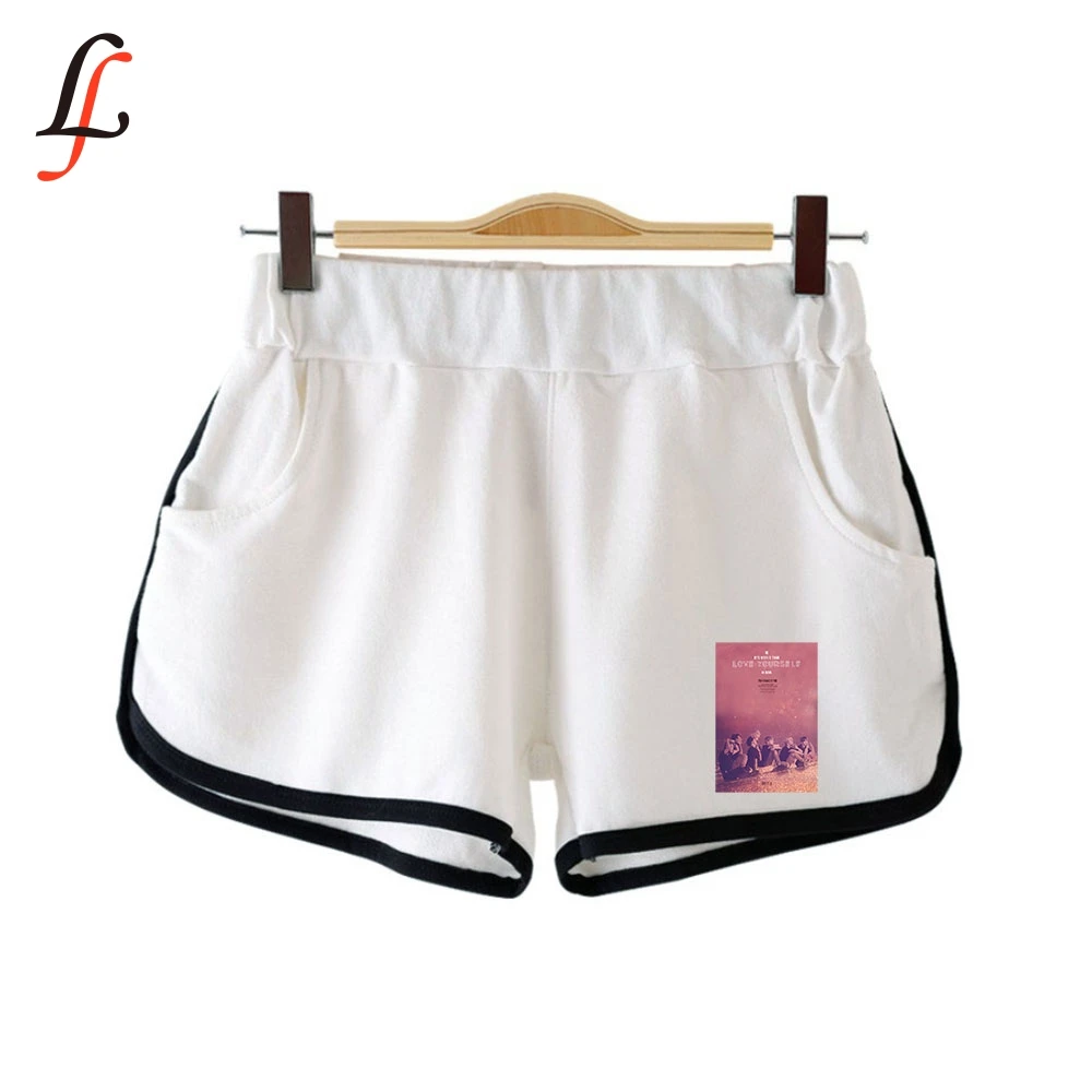 Собака Мама Повседневное эластичный пояс Shortpant с карманами Для женщин Фитнес модные шорты Для женщин универсальные свободные однотонные мягкие короткие Femme