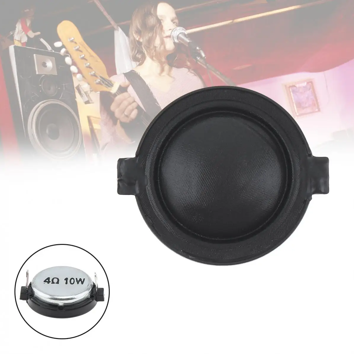 

30MM 10W Dome Tweeter Portable Speaker Unit Silk Film Treble Loudspeaker for Built-in Sound-absorbing Cotton DIY Car Audio