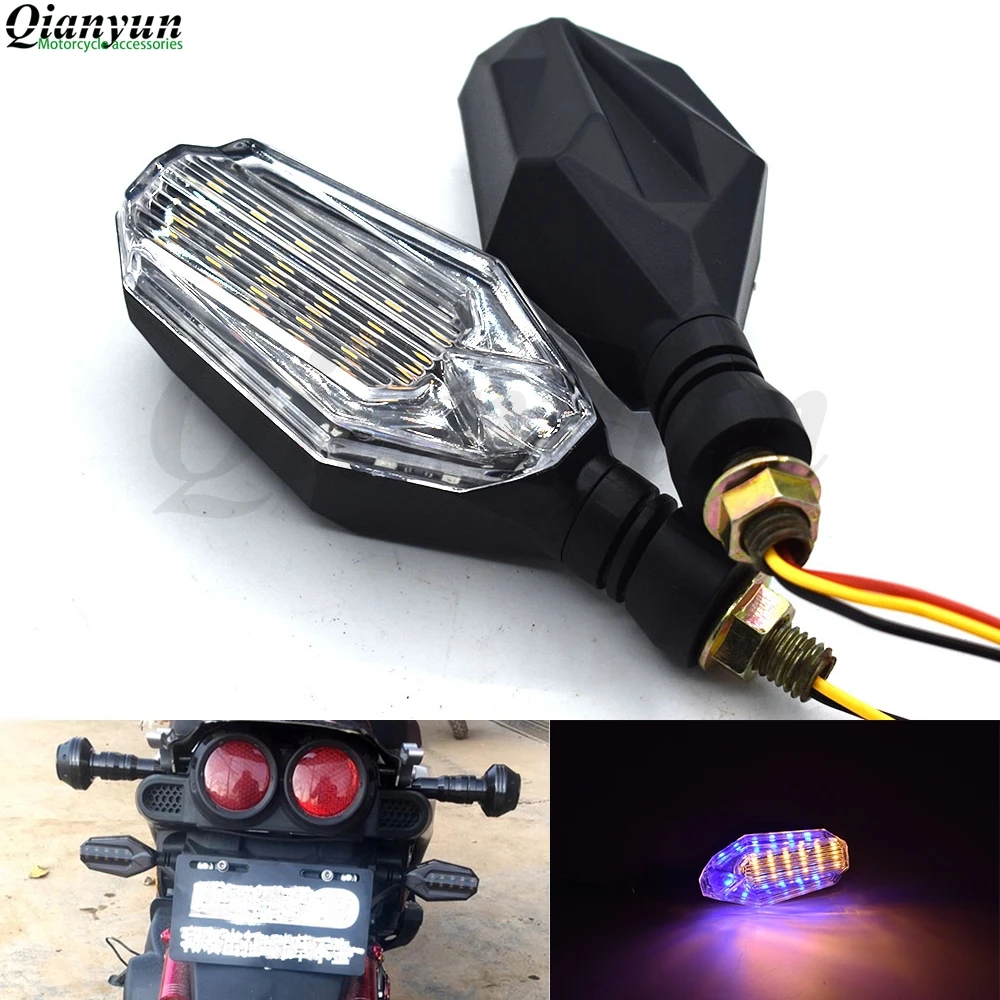 

2PCS universal motorcycle LED modified turn signal waterproof turn signal For Kawasaki Ninja ZX6 W800SE Versys650 ER-5 ER5 ZR750