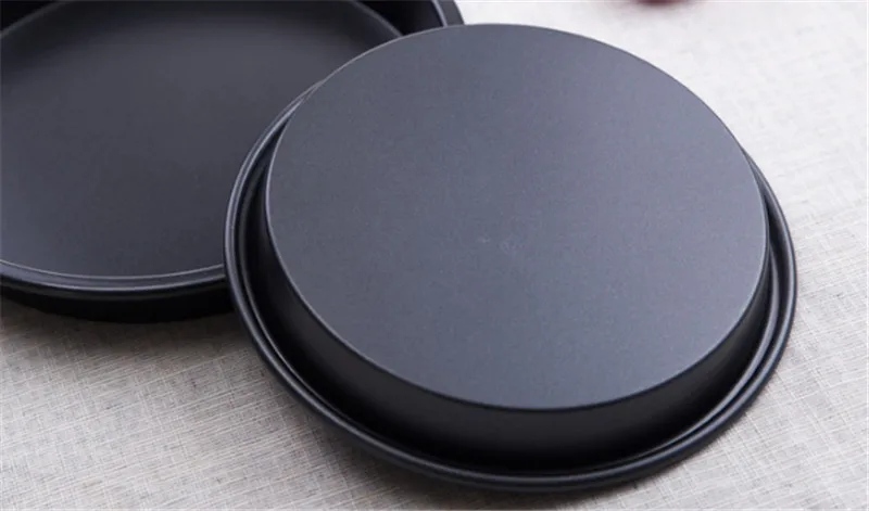 pizza tray pan Non Stick Hard Coating Microwave Crispers Kitchen Baking Tray black Round Cake Baking Pans bakeware pizza tools