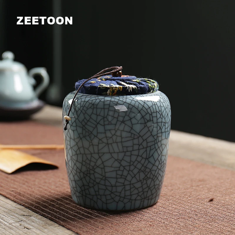 Китайские чайные банки Longquan Celadon Crackle Glaze чайная посуда чайная банка пробковая Мешковина печать баночка с крышкой хранение конфет винтажный домашний декор