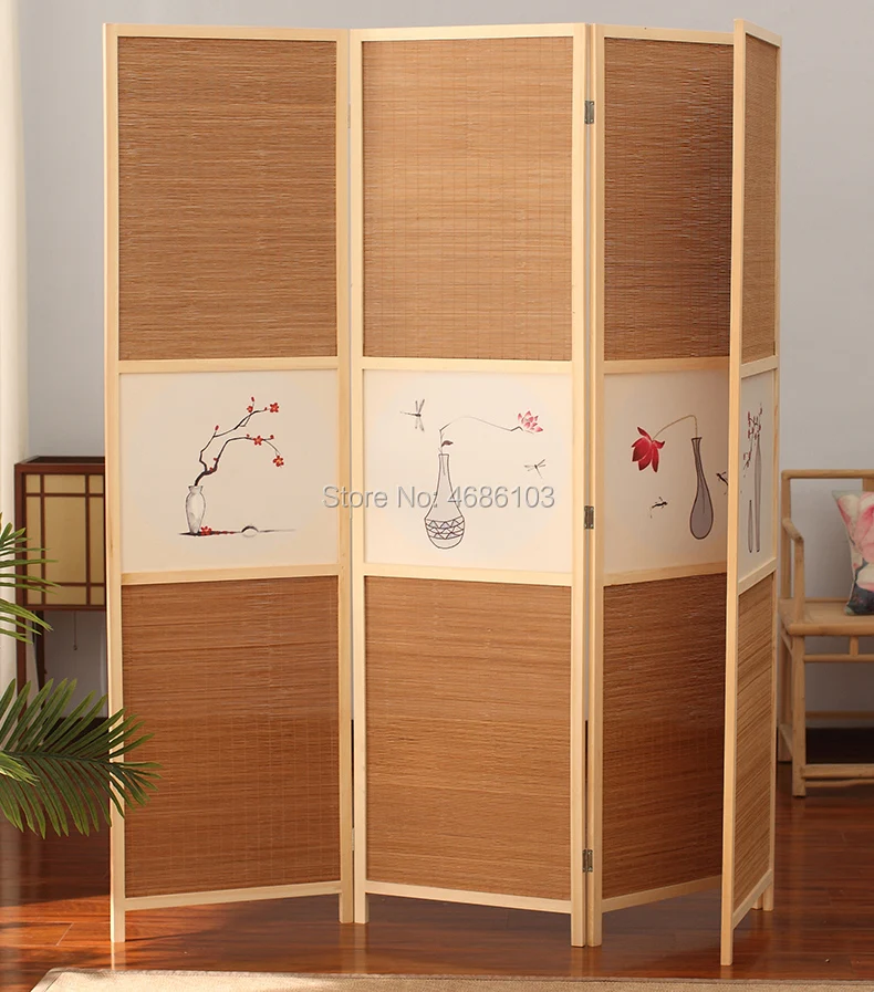 Классические Японские деревянные экраны деревянные перегородки бамбуковые складные комнатные экраны наружные перегородки занавески
