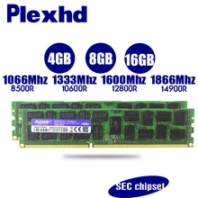 PLEXHD флеш-накопитель 16Гб 8Гб 4Гб X79 X58 2011 LGA2011 DDR3 PC3-10600R 12800R 14900R ECC REG 1866 МГц 1600 1333 МГц ПК Оперативная память сервера памяти Оперативная память