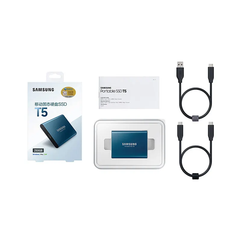 SAMSUNG Внешний SSD T5 USB3.1 USB3.0 250 ГБ 500 ГБ 1 ТБ жесткий диск Внешние твердотельные накопители HDD для ноутбука компьютера настольного ПК 240 гб ссд ssd жесткий диск ssd внешний внешний жесткий диск