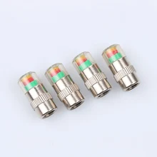 4pcs/set Car Tire Pressure Monitor Valve Stem Cap 2.4Bar Sensor Indicator Bar Air Warning Alert Valve Pressure Diagnostic Tools