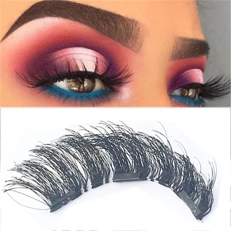 

3D Natural Thick False Fake Eyelashes Eye Lashes Makeup Extension Faux Mink Lashes Magnetic Eyelashes Long Beauty Makeup Tools