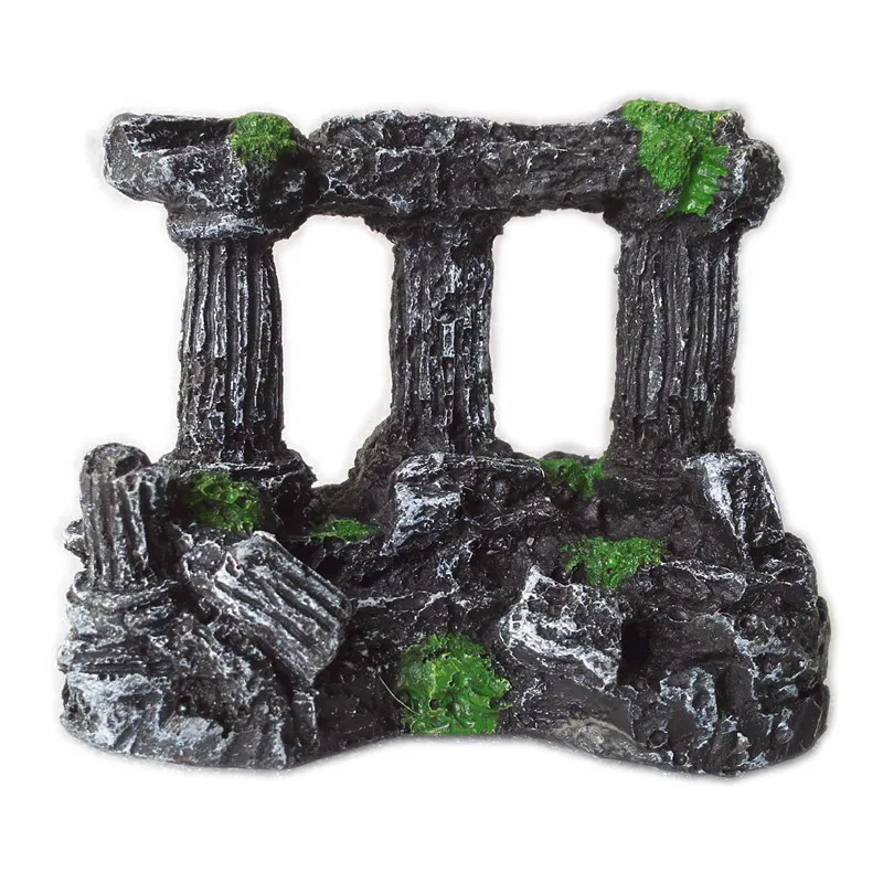 Аквариум квадратный Римский камень столбы Смола ручной камень украшение ретро ландшафтный дизайн для аквариума 1 шт