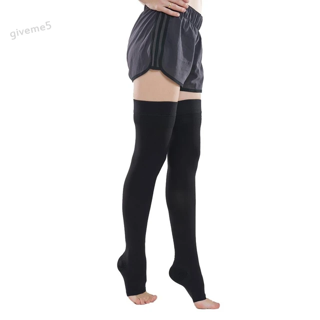 Women Fashion Sexy High Tights Legs Shaper Solid Black/Nude Open Toe ...
