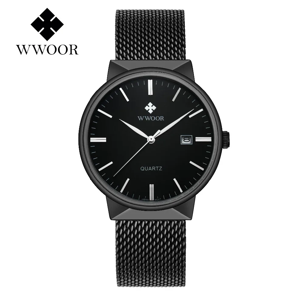 

2017 Men Watches Luxury Brand WWOOR Watches Men Clock Man Ultra Thin Full Steel Military Male Quartz-Watch Relogios Masculino
