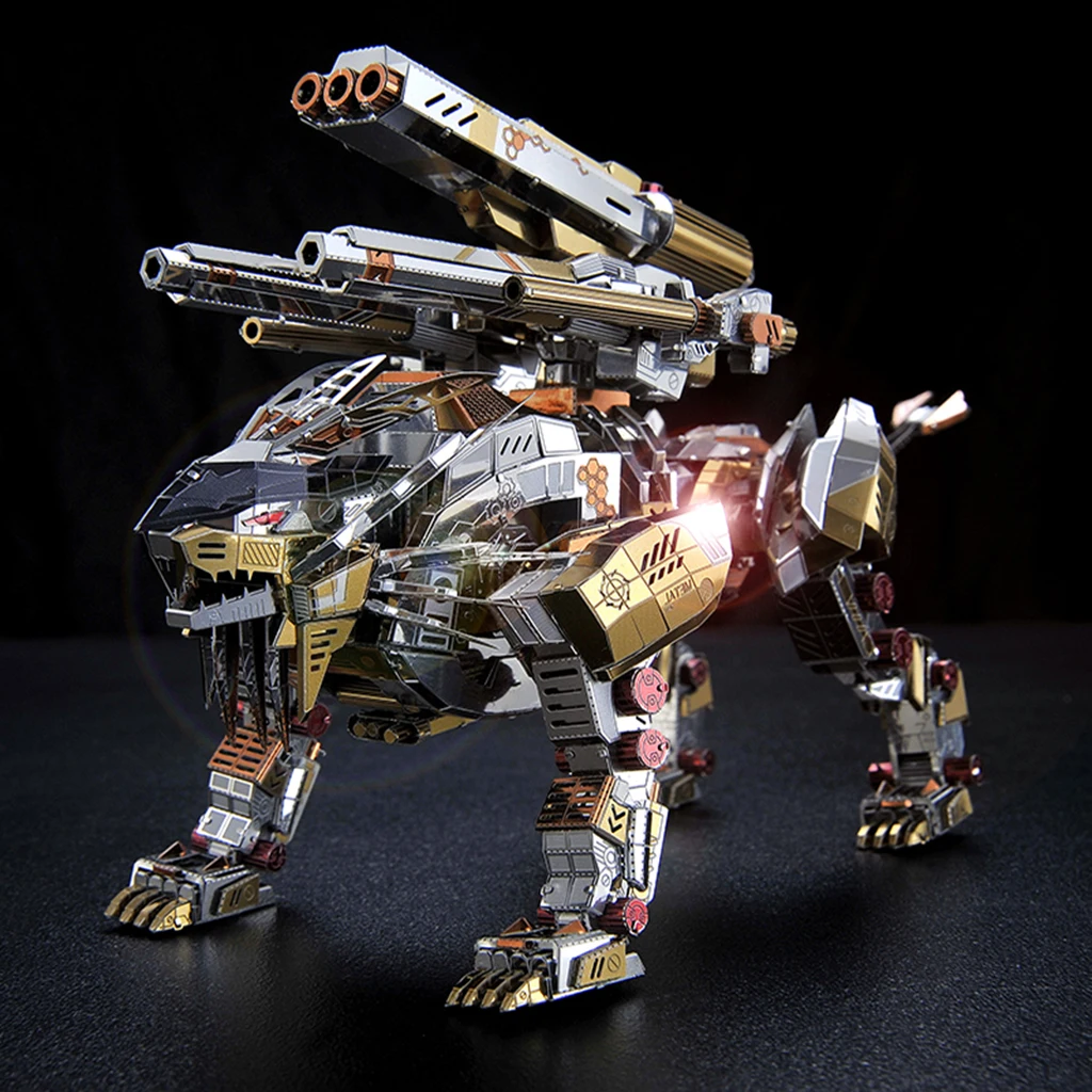 

3D Metal Art Sculpture Model Assembly Building Kits Showcase Display Collectibles Xmas Gift -A Roaring Lion
