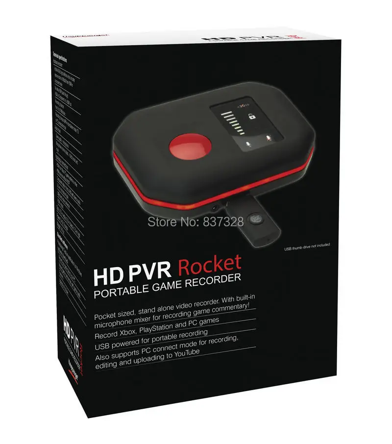 Hauppauge HD PVR Rocket портативный автономный HD 1080p видео игровой рекордер для Xbox One, Xbox 360, PS4, PS3 и ПК игровой системы