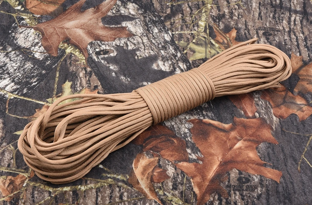 

High-quality Outdoors Paracord 550 Pounds Pull 50 Meters Hunting Shooting Tan
